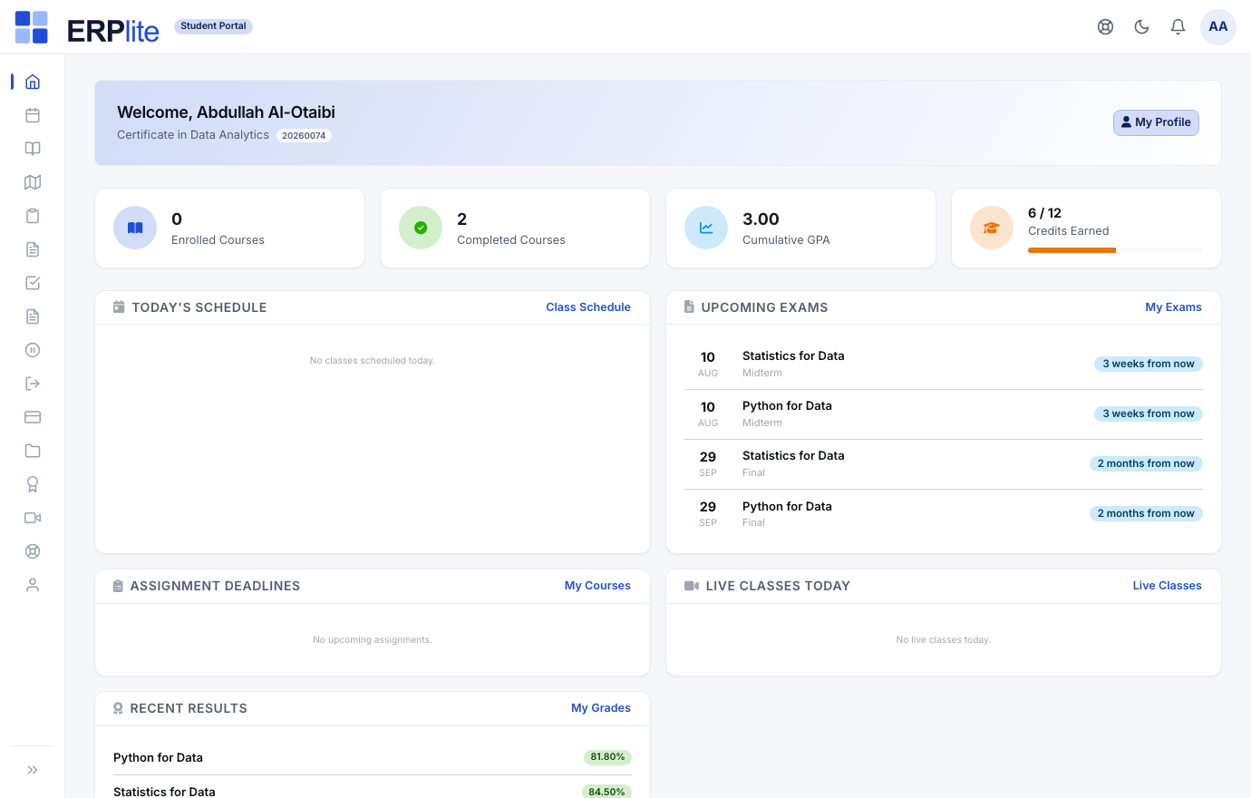 Student Portal › Home